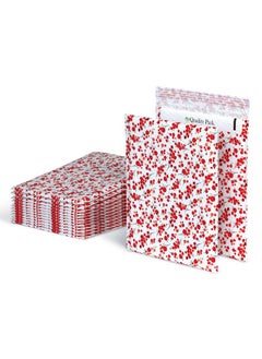 Quality Park Bubble Mailers, 8.25" X 11", Shipping Envelopes, Water Resistant Poly Padded Envelopes, Berry Print, 25 Pack (Qua85873)  - Image 1