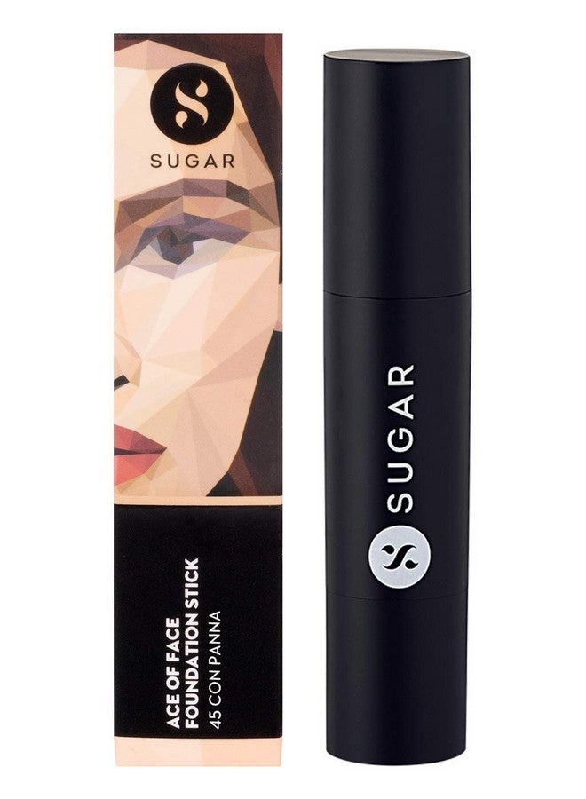 SUGAR Cosmetics Ace Of Face Foundation Stick - 45 Con Panna (Medium Beige, Golden Undertone) Full Coverage Waterproof Matte Finish - Image 2