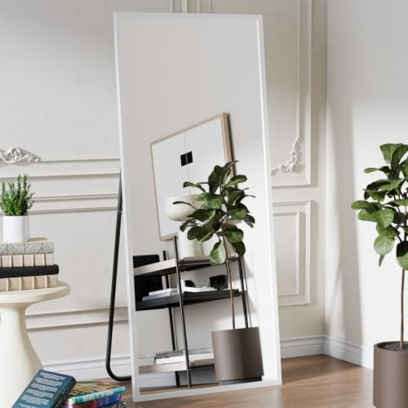 71"x31" Floor Mirror Full Length, Bedroom Floor Body Mirror with Stand, Large Silver Mirror, Leaning, Standing or Hanging Horizontally/Vertically - Image 1
