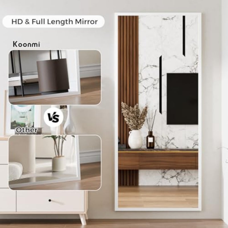 71"x31" Floor Mirror Full Length, Bedroom Floor Body Mirror with Stand, Large Silver Mirror, Leaning, Standing or Hanging Horizontally/Vertically - Image 3