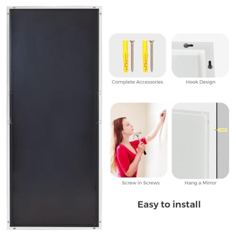 71"x31" Floor Mirror Full Length, Bedroom Floor Body Mirror with Stand, Large Silver Mirror, Leaning, Standing or Hanging Horizontally/Vertically - Image 5