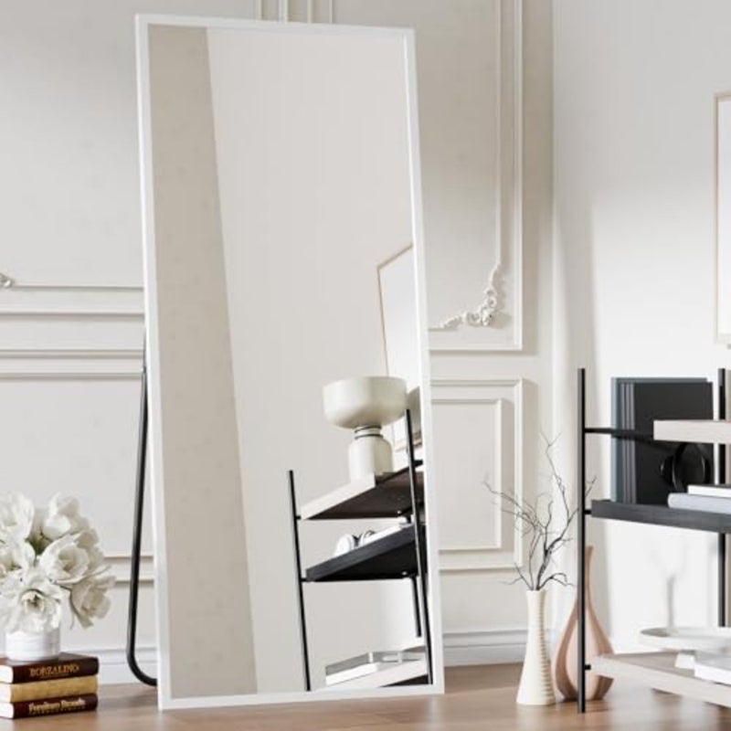 71"x31" Floor Mirror Full Length, Bedroom Floor Body Mirror with Stand, Large Silver Mirror, Leaning, Standing or Hanging Horizontally/Vertically - Image 2