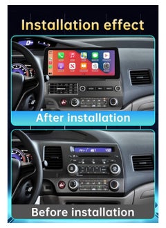 SHEZA STAR Android Car Stereo 12.3 Inch For Honda Civic 2006 2007 2008 2009 2010 2011 2GB RAM 32GB ROM Support Apple Carplay Android Auto With Complete Frame WiFi USB AHD Camera included  - Image 3