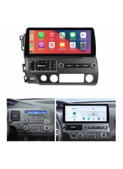 SHEZA STAR Android Car Stereo 12.3 Inch For Honda Civic 2006 2007 2008 2009 2010 2011 2GB RAM 32GB ROM Support Apple Carplay Android Auto With Complete Frame WiFi USB AHD Camera included  - Image 2