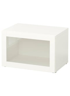 Zaboon Shelf Unit With Glass Door, White/Sindvik White Clear Glass, 60X42X38 Cm  - Image 1
