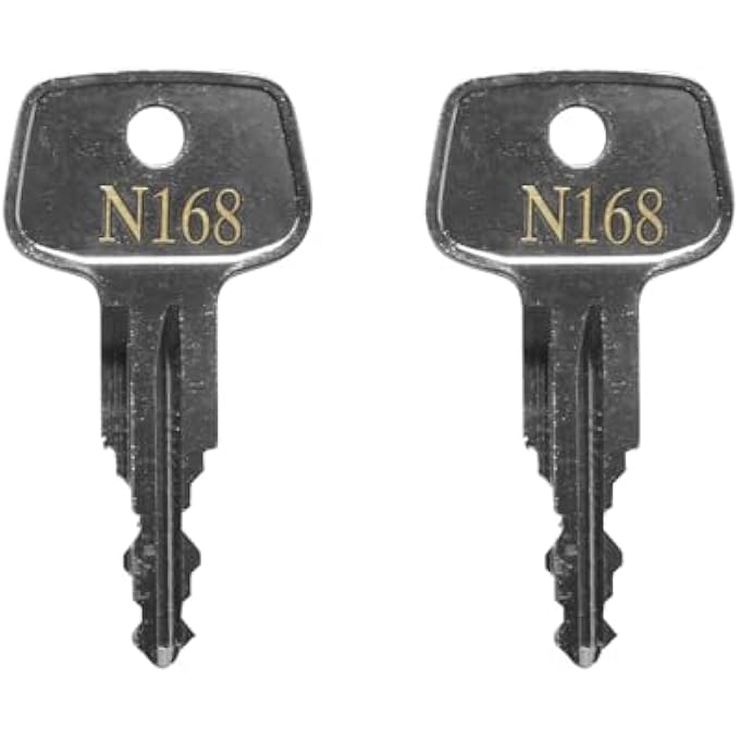 rayihni N168 Errebi Replacement Key for Yakima and Thule Ski,Cargo Box,Roof,Carrier Racks and Crossbars-Codes N168[2 pac] - Image 1