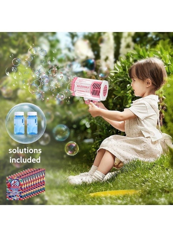 Generic - Multicolor Bubble Machine Gun with Lights - 69-Hole Bubble Blower with Bubble Solution, Perfect for Kids and Adults, Ideal for Outdoor and Indoor Parties - Image 1