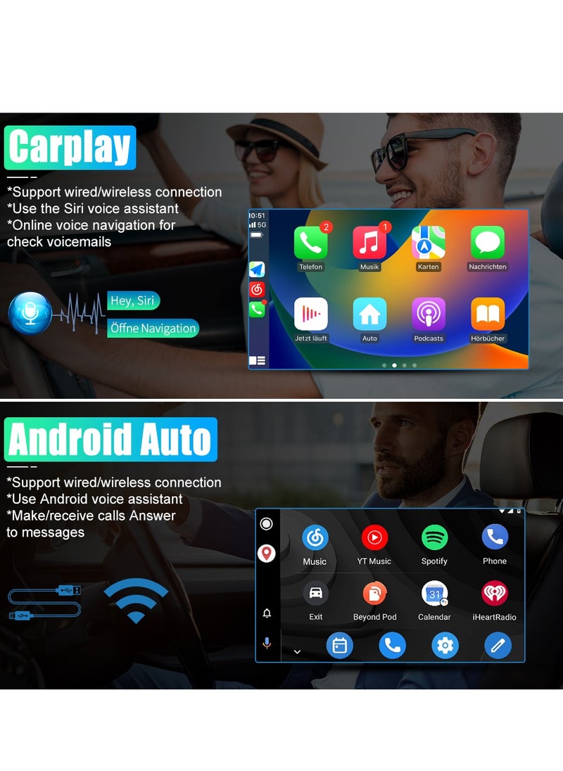 Junsun - Android Car Stereo for Jeep Wrangler Radio Chrysler Dodge with Wireless Carplay, 7 Inch Touch Screen for Jeep Car Radio with WiFi FM Radio - Image 1