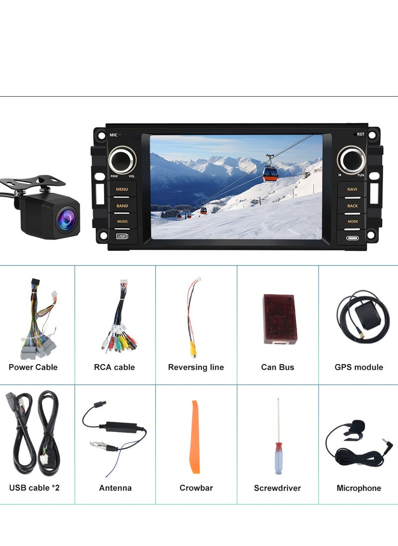 Junsun - Android Car Stereo for Jeep Wrangler Radio Chrysler Dodge with Wireless Carplay, 7 Inch Touch Screen for Jeep Car Radio with WiFi FM Radio - Image 1