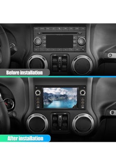 Junsun Android Car Stereo for Jeep Wrangler Radio Chrysler Dodge with Wireless Carplay, 7 Inch Touch Screen for Jeep Car Radio with WiFi FM Radio  - Image 2