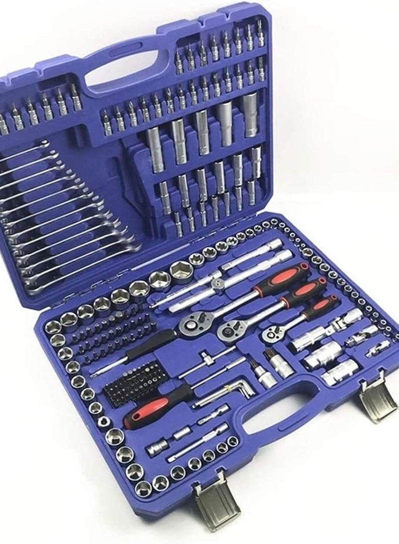 GGOOT Home Socket Wrench Tool Set Auto Repair Mixed Tool Combination Ratchet Torque Wrench Tools Kit Auto Repairing Tool Sets Hardware Tool Kits Tools - Image 1