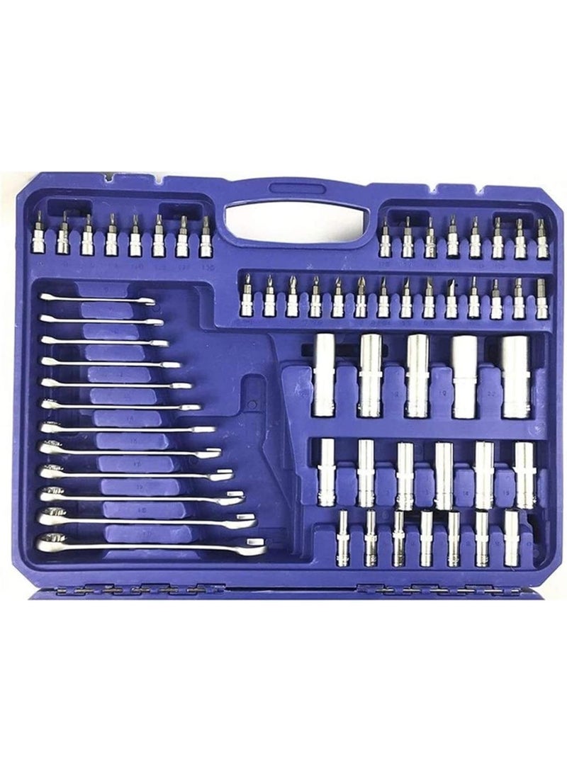GGOOT Home Socket Wrench Tool Set Auto Repair Mixed Tool Combination Ratchet Torque Wrench Tools Kit Auto Repairing Tool Sets Hardware Tool Kits Tools - Image 3