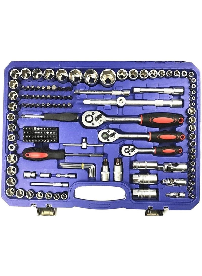 GGOOT Home Socket Wrench Tool Set Auto Repair Mixed Tool Combination Ratchet Torque Wrench Tools Kit Auto Repairing Tool Sets Hardware Tool Kits Tools - Image 4