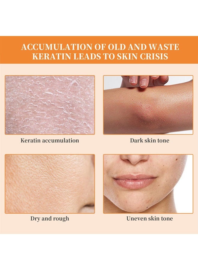 POUQUR Orange Exfoliating Whitening Gel 50g | Gentle Exfoliating Scrub, Deep Clean Pores, Remove Blackheads, Moisturize & Brighten Skin, Improve Skin Texture, For Face & Body, Vitamin C Cleanser Face Cream - Image 4