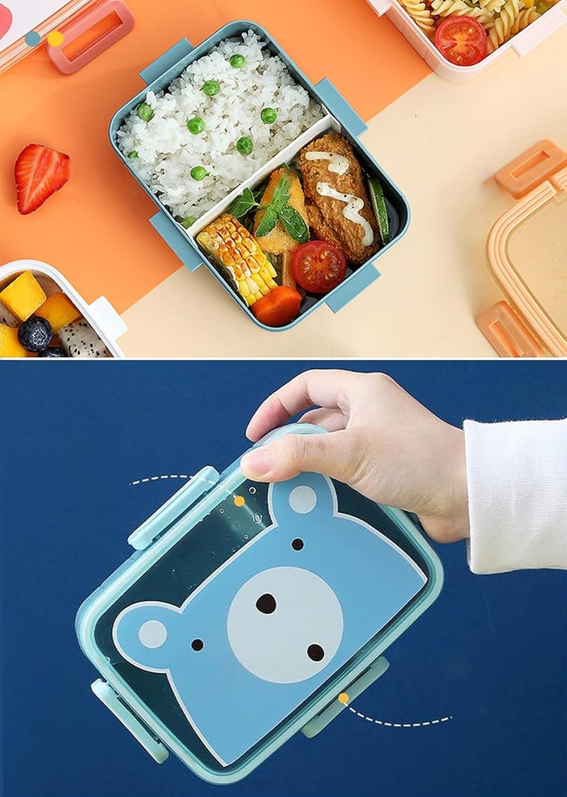 wolpin 1 Pc Lunch Box For Kids Tiffin Box For Boys, Girls, School & Office, Rectangular Lunch Box For Kids Microwave Safe, Cartoon (Random Colors, Food Grade Pp Plastic), 800 Milliliter - Image 4