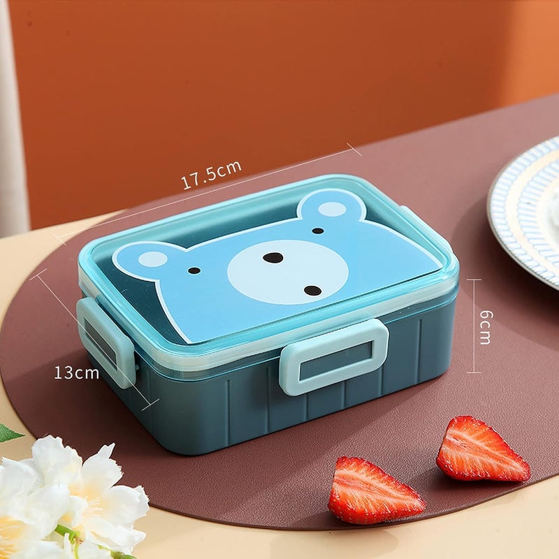 wolpin 1 Pc Lunch Box For Kids Tiffin Box For Boys, Girls, School & Office, Rectangular Lunch Box For Kids Microwave Safe, Cartoon (Random Colors, Food Grade Pp Plastic), 800 Milliliter - Image 2