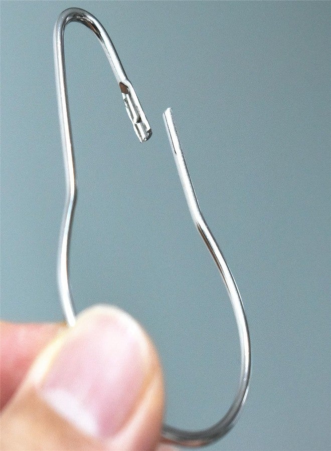 GOTOONE Silver Shower Curtain Rings Metal Hooks Ring (24 Pack) Nickel Plated Rustproof for Bathroom Shower Rod - Image 2