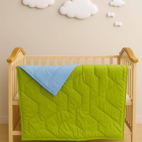 Fareto Baby & Kids Blanket Cum Comforter All Season Use Reversible Blanket for Babies (0-8 Years)(Aqua Blue) - Image 1