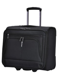 Premium Pilot Case Trolley 17 inch with Multi Compartments and RFID pockets V324A Black