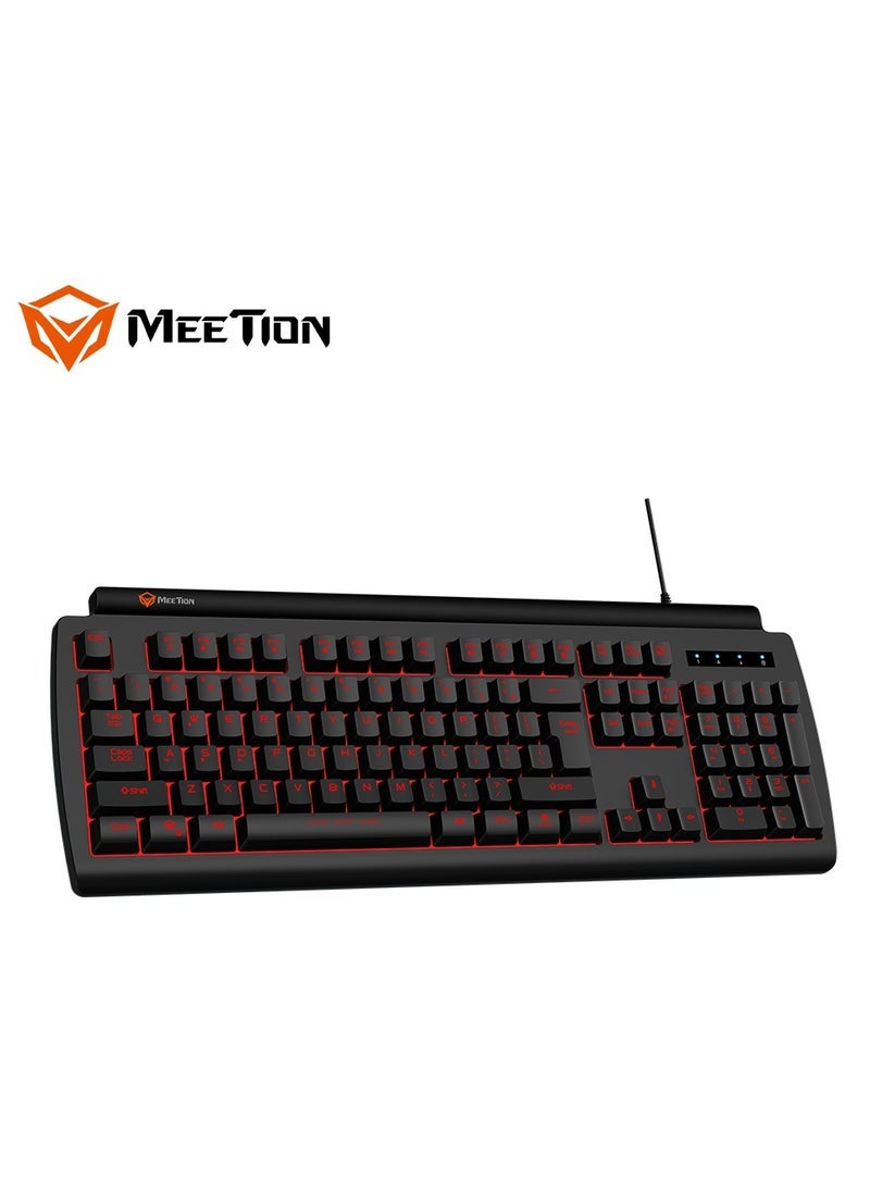 Meetion Meetion K9000 RGB Gaming Keyboard – Waterproof Design, Vibrant LED Backlighting, 19-Key Anti-Ghosting, Ergonomic Layout, USB Wired Connection – Ideal for PC Gaming, Office, and Daily Use – Durable & Splash-Proof – Compatible with Windows & macOS Systems  - Image 3