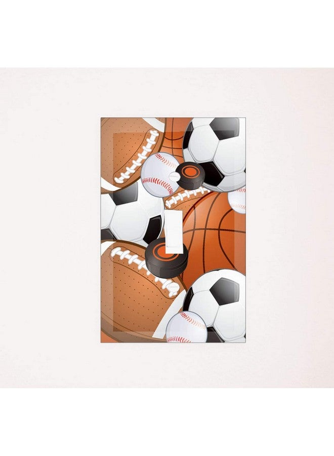 Create-A-Mural Kids Sports Decor Light Switch Cover Plate Soccer Football Baseball Hockey Decorative Nursery Teen Toddler Room Bedroom Bathroom Playroom Diy Wall Decoration (Sports) - Image 4