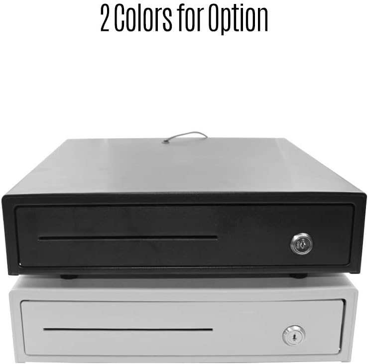 Suzicca Cash Drawer，Heavy Duty Cash Drawer Four-Grid Three-Gear POS Cash Register Drawers Cashbox with Money Tray and Lock RJ11 Interface Smart POS System - Image 2