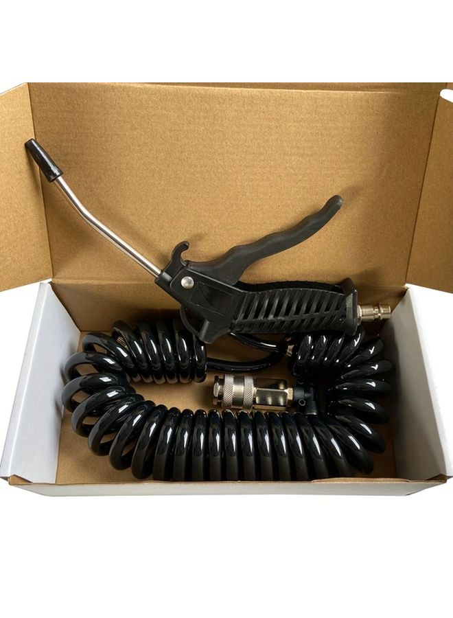 Plastic Dust Blowing Gun Kit With Flexible Hose Adjustable Nozzle For Truck Cab Cleaning - Image 1