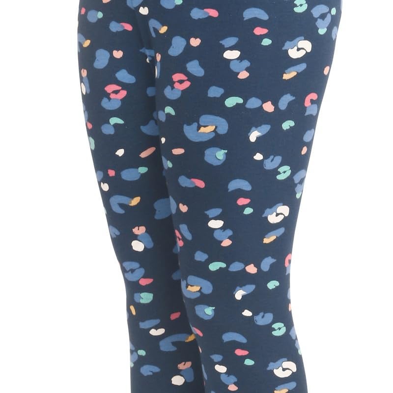 ARIEL Girls Cotton Printed Non-Transparent Regular Fit Mid Rise Ankle Length Leggings(AR-G-Leg-P2-78-(Orange+Blueprint)_Multicolor_78 Years) - Image 5