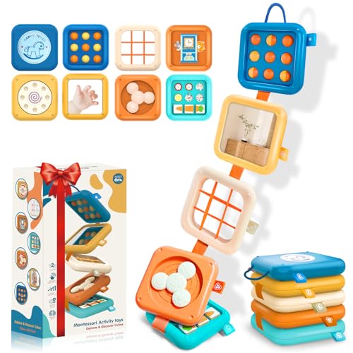 Toylfort Montessori Busy Board for 1 Year Old Airplane Toys for Babies 612 Months Sensory Fine Motor Skills Activity Cube Baby Travel Car Seat Toys for Toddler 13 - Image 1