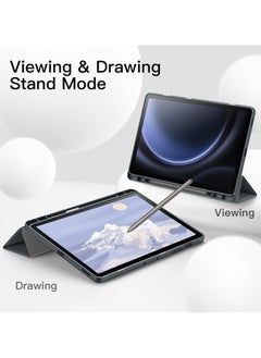 MIGOFAST Case for Samsung Galaxy Tab S9 FE+ 12.4-Inch with S Pen Holder, Soft TPU Tri-Fold Stand Protective Tablet Cover, Support S Pen Charging, Auto Wake Sleep  - Image 3