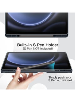 MIGOFAST Case for Samsung Galaxy Tab S9 FE+ 12.4-Inch with S Pen Holder, Soft TPU Tri-Fold Stand Protective Tablet Cover, Support S Pen Charging, Auto Wake Sleep  - Image 4