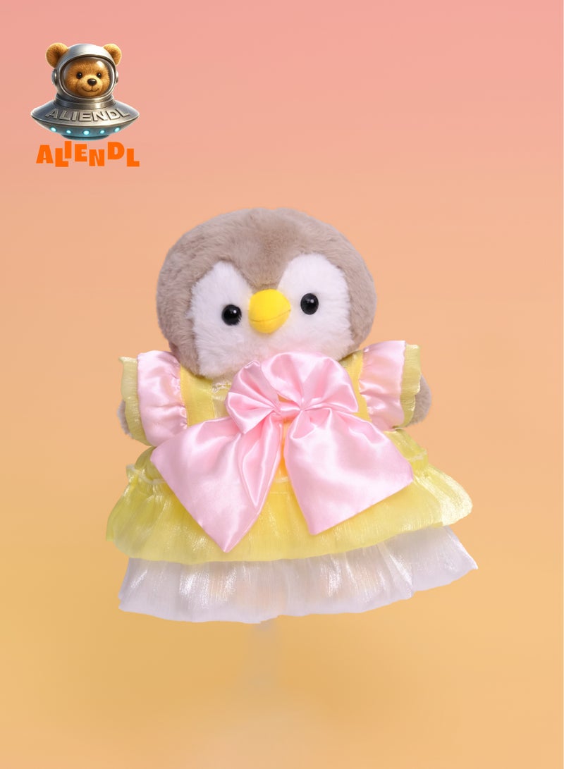 ALIENDL Gentle Penguin – Plush Penguin Stuffed Animal Toy for Baby Kids, Soft Cute Penguin Dress Doll Gift Set with Removable Clothes & Pouch, Lovely Gift for Kids, Girls & Friends - Image 2