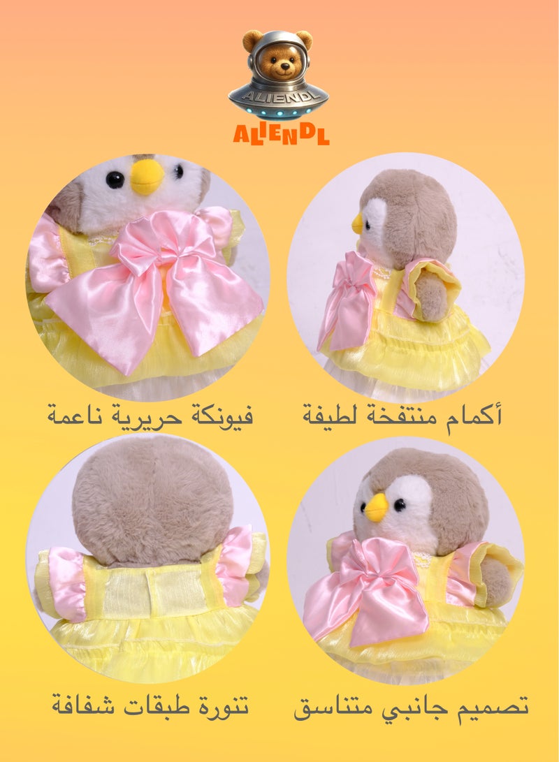 ALIENDL Gentle Penguin – Plush Penguin Stuffed Animal Toy for Baby Kids, Soft Cute Penguin Dress Doll Gift Set with Removable Clothes & Pouch, Lovely Gift for Kids, Girls & Friends - Image 5