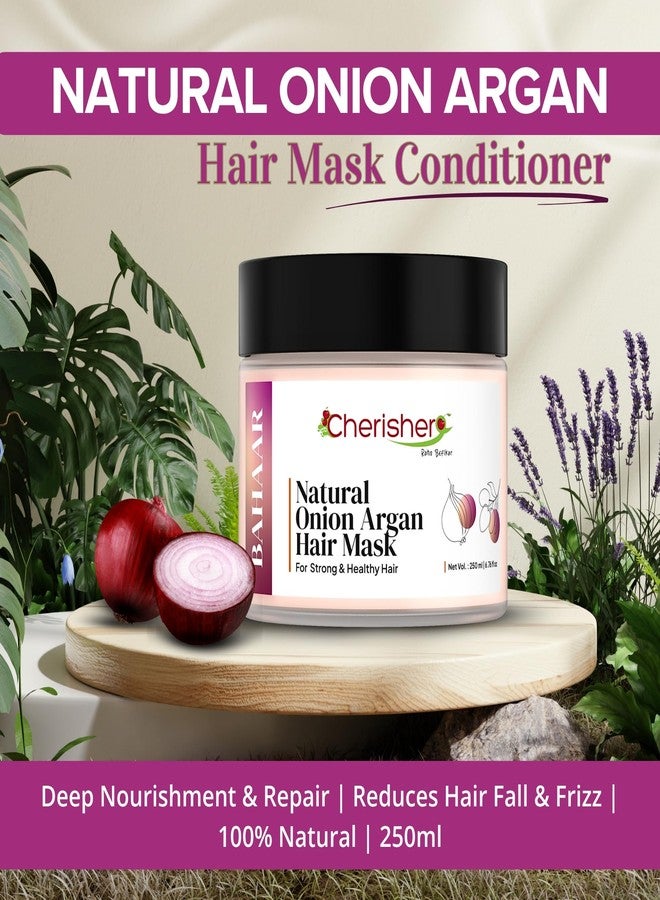 Cherisher Bahaar Onion Argan Hair Mask for Damaged Hair, Frizzy Hair & Hair Growth | Nourishes, Repairs & Reduces Hair Fall | Deep Conditioning Treatment | Suitable for All Hair Types, 250 millilitre - Image 3