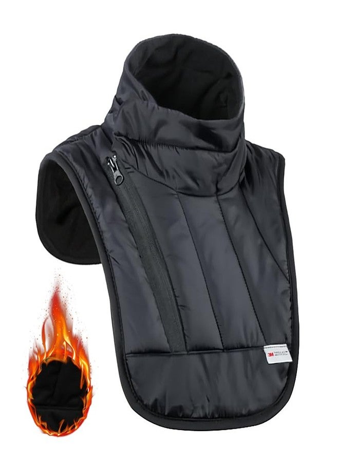 mjmoto Winter Thermal Neck Scarf - Motorcycle Face Mask and Windproof Cycling Balaclava for Men and Women - Waterproof Chest Neck Warmer with Full Face Coverage and Breathable Fabric (Black-Short) - Image 1
