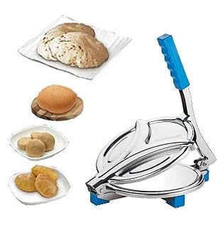NIRANT NIRANT Heavy Quality Stainless Steel 70 inch Dia Puri Maker Manual Machine for Perfectly Round and Crispy Puris with HandleRoti Press PapadKhakhraChapati Maker Random Design  - Image 2