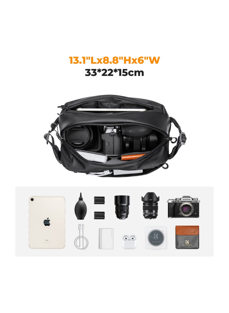 K&F Concept KF13.157 V1 Alpha 10L Camera Sling Bag – Waterproof Shoulder & Crossbody Bag for DSLR & Mirrorless - Image 3