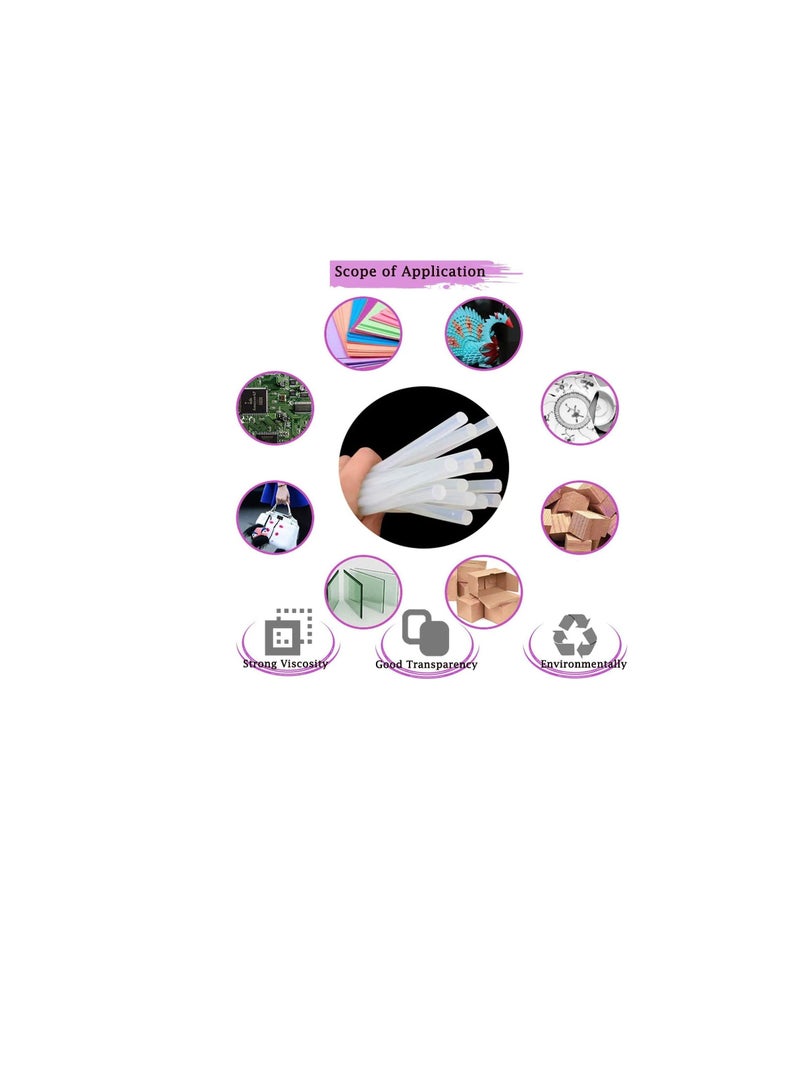 روبستلاين 25 قطعة من الغراء الساخن الشفاف الذي يذوب مسدس الغراء EVA Glue 11.2x300MM "صنع في تايوان - Image 3