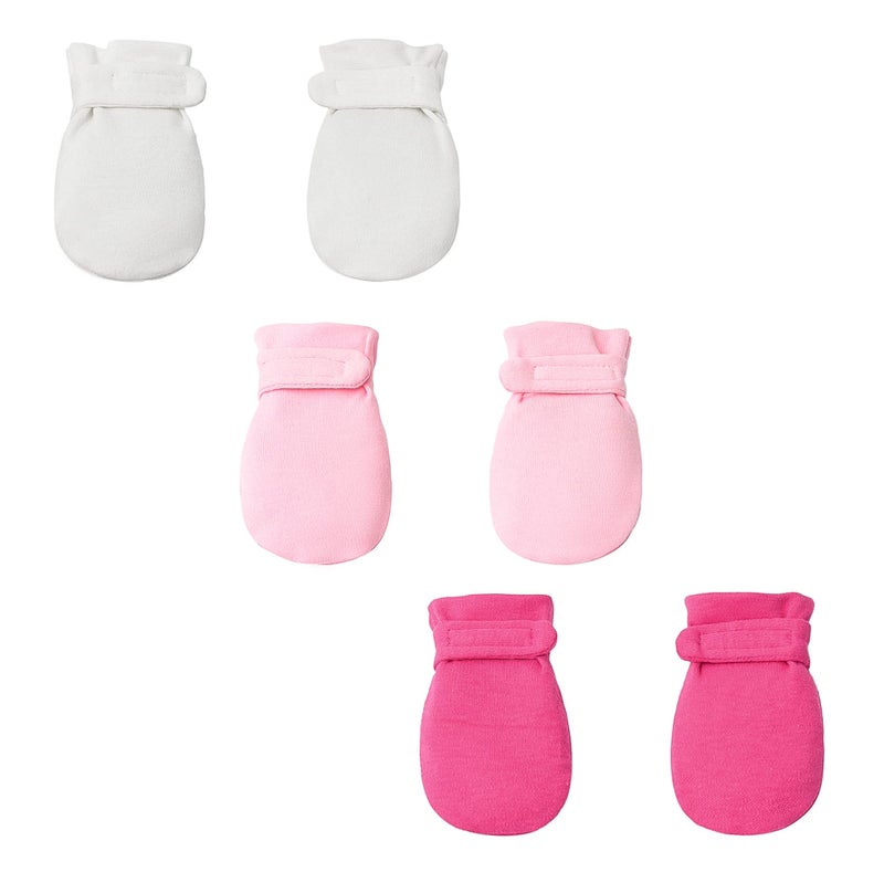 Newborn Baby No Scratch Mittens Stay On 100 Cotton Breathable Adjustable Infant Gloves for Baby Boys Girls Mittens