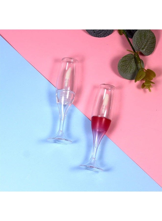 COSIDEA 25 PCS wineglass shaped lip gloss tube cute lipgloss container tubes 5ML (Red) - Image 4