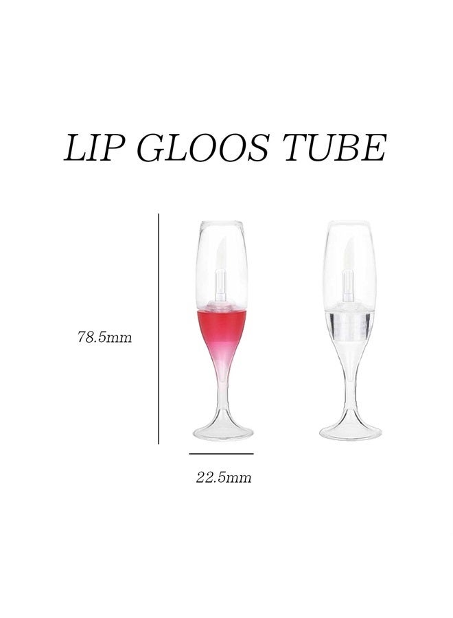 COSIDEA 25 PCS wineglass shaped lip gloss tube cute lipgloss container tubes 5ML (Red) - Image 2