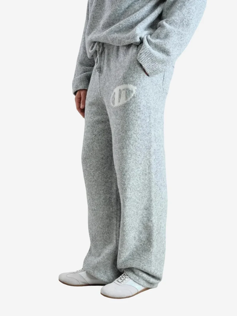 جيستو GIESTO Logo Detailed Wide Leg Knit Pants