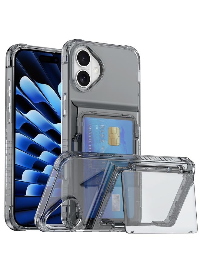 اس-توب جراب لهاتف iPhone 16، جراب هاتف شفاف للغاية مزود بفتحة للبطاقات - Image 1
