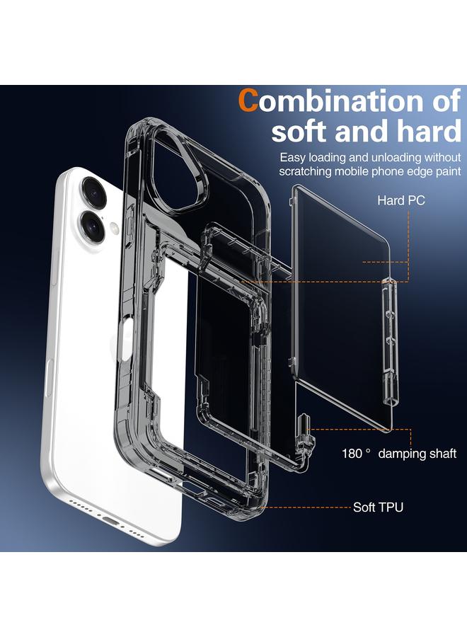 اس-توب جراب لهاتف iPhone 16، جراب هاتف شفاف للغاية مزود بفتحة للبطاقات - Image 2