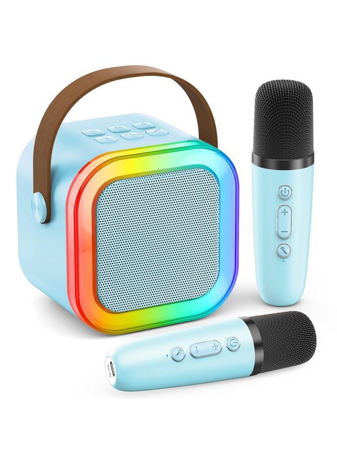 Peski Portable Bluetooth Mini Karaoke Microphone Singing Speaker Karaoke Player，Gift for Children (Blue - Image 1