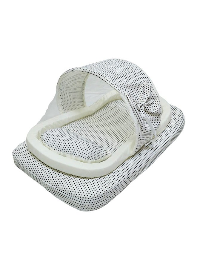 BABYCARA - Baby Net Bed With Thick Mattress, Mosquito Net And Neck Pillow, 82 X 50 CM - Image 1