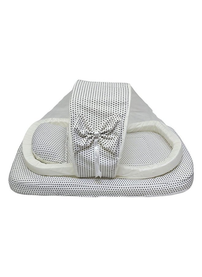BABYCARA - Baby Net Bed With Thick Mattress, Mosquito Net And Neck Pillow, 82 X 50 CM - Image 1
