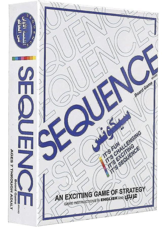 Sequence Game - Strategy Board Game With Playing Cards And Plastic Coins - Fun Game To Develop Thinking And Focus For Kids And Adults - Image 1
