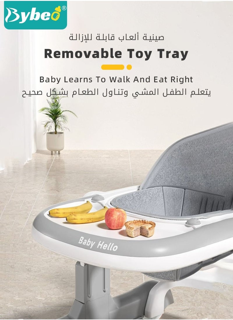 Bybeo - 3In1 Infants Baby Walker With Parent Push Handle, Adjustable Height, Big Comfortable Seat Cushion, Detachable Trampoline Mat - Image 1