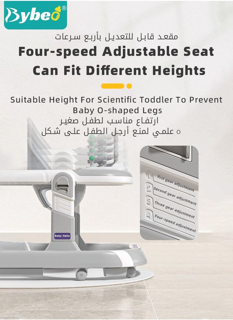 Bybeo - 3In1 Infants Baby Walker With Parent Push Handle, Adjustable Height, Big Comfortable Seat Cushion, Detachable Trampoline Mat - Image 1